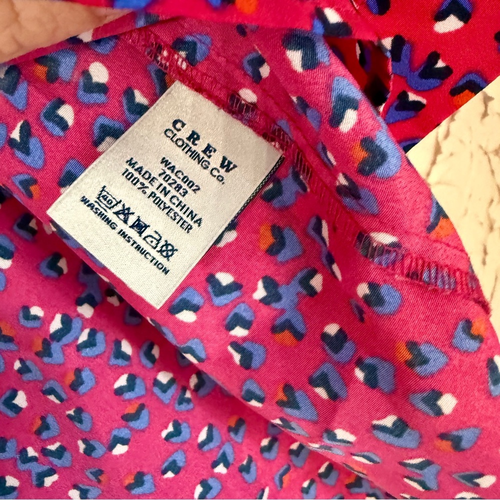 Vibrant Pink and Blue Patterned Women's Blouse - Picture 6 of 9